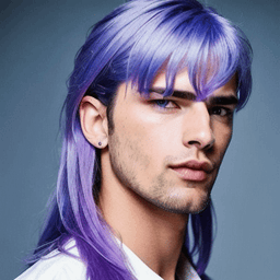 Mullet Blue & Purple Hairstyle profile picture for men